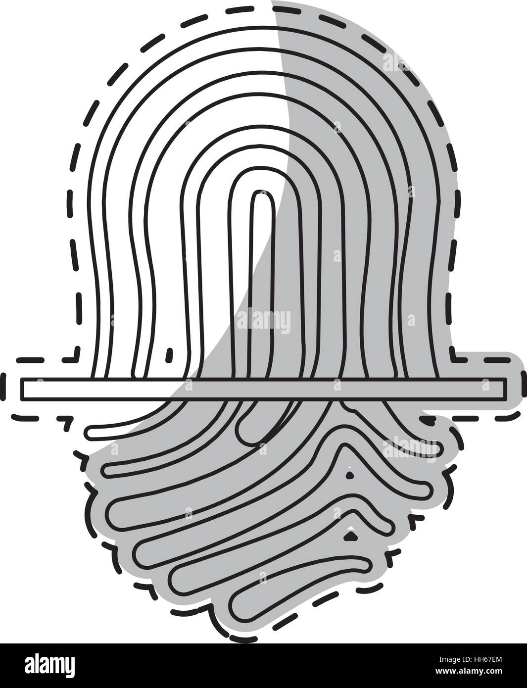 fingerprint icon over white background. vector illustration Stock Vector
