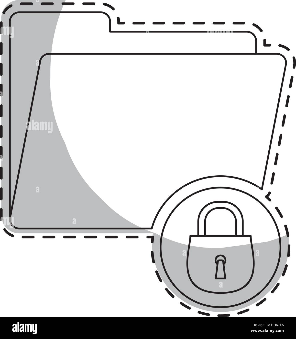 folder with padlock icon over white background. vector illustration ...