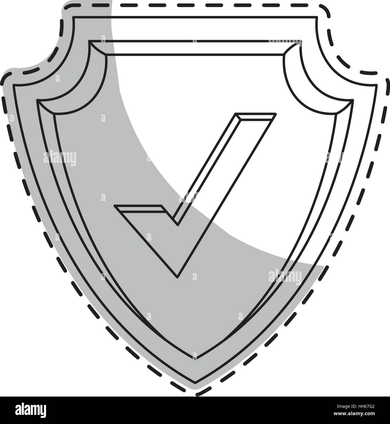 shield with check mark icon over white background. vector illustration ...