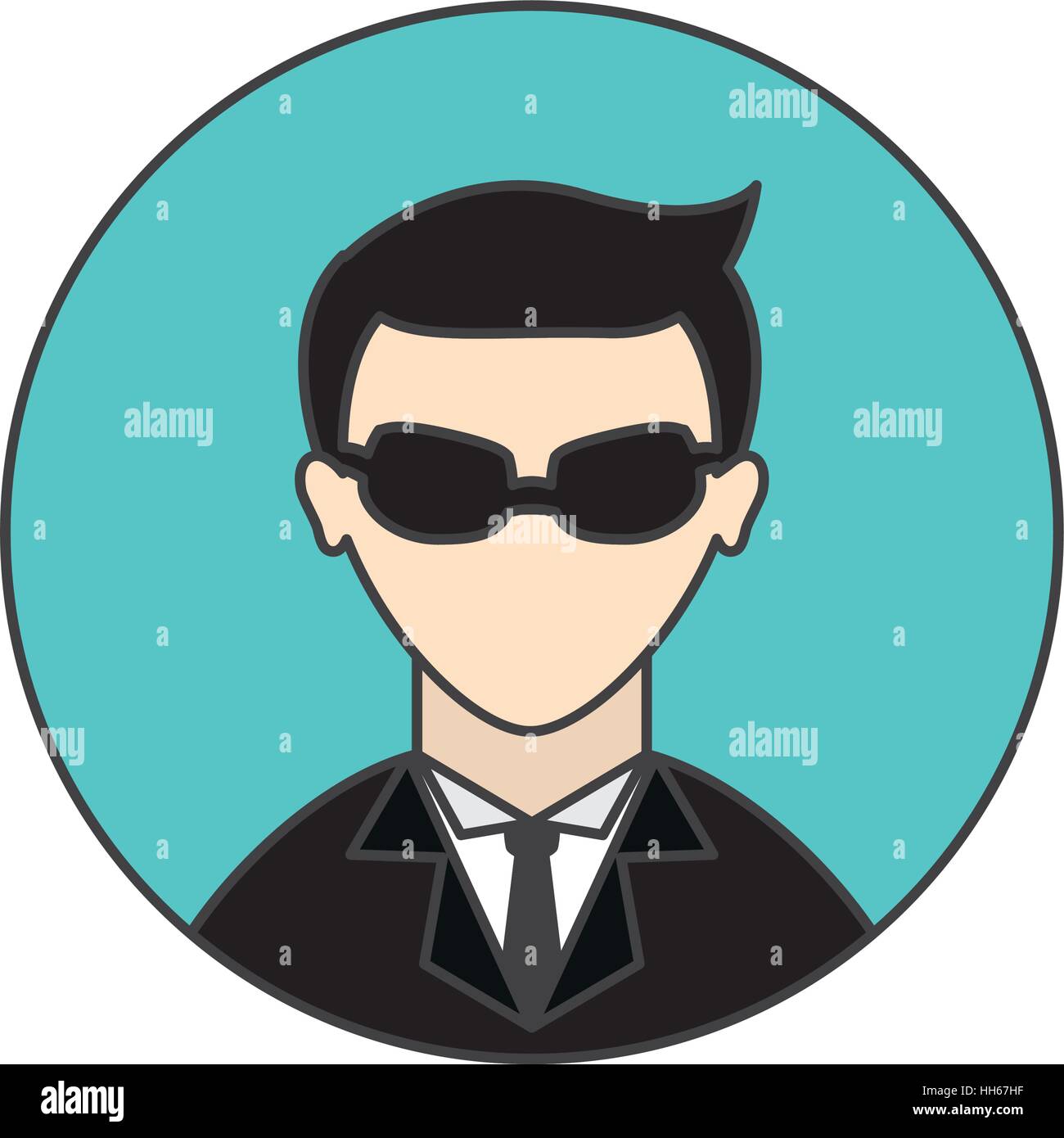 hacker avatar character icon over white background. cyber security ...