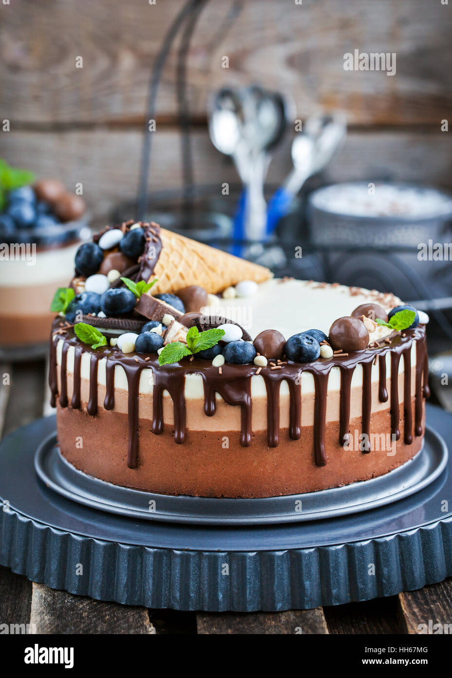 Chocolate Mousse Cake High Resolution Stock Photography And Images Alamy