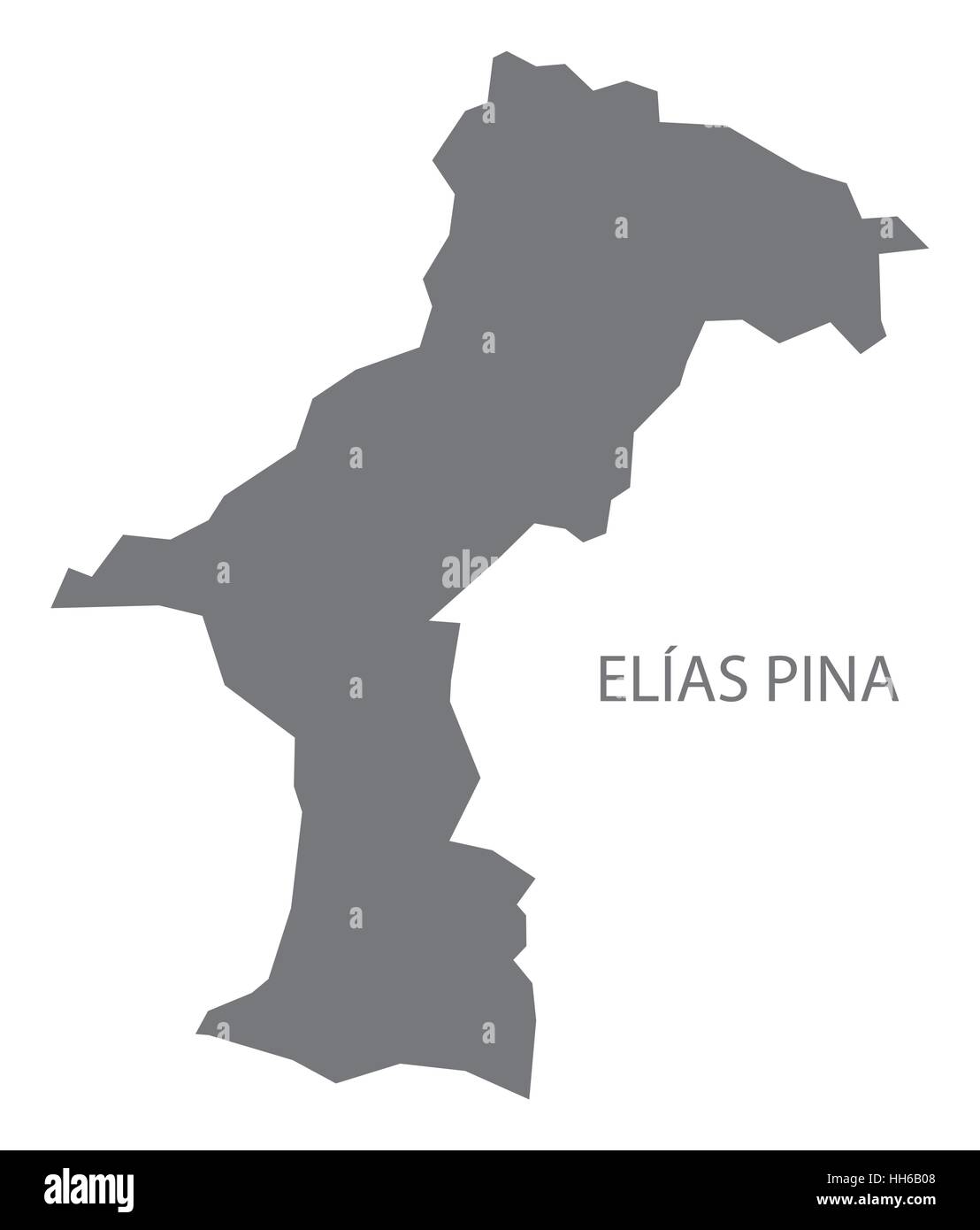 Elias Pina Dominican Republic Map in grey Stock Vector Image & Art - Alamy