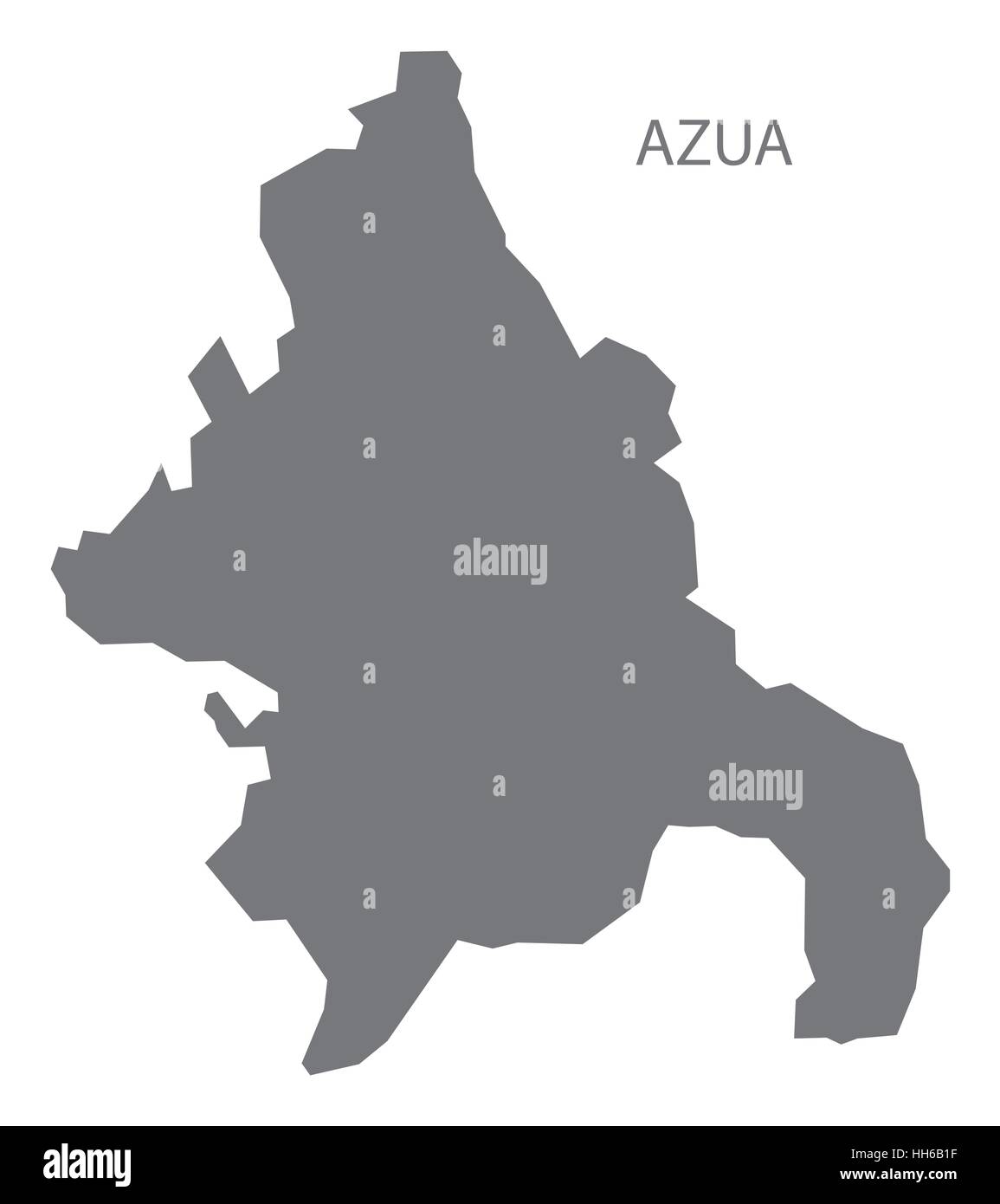 Azua Dominican Republic Map in grey Stock Vector Image & Art Alamy