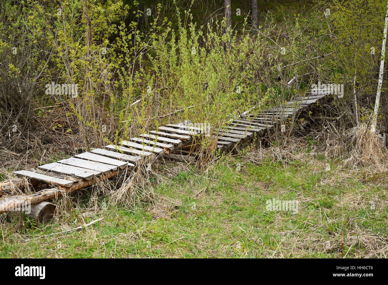 Timber pedestrian bridge hi-res stock photography and images - Alamy