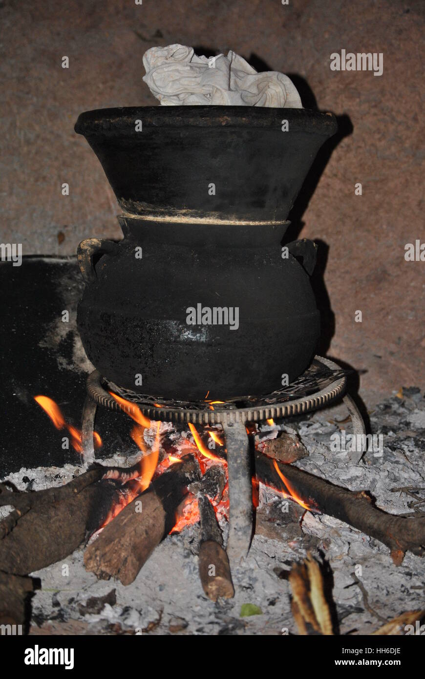 coking on fire in the mountains beautiful spirit Stock Photo