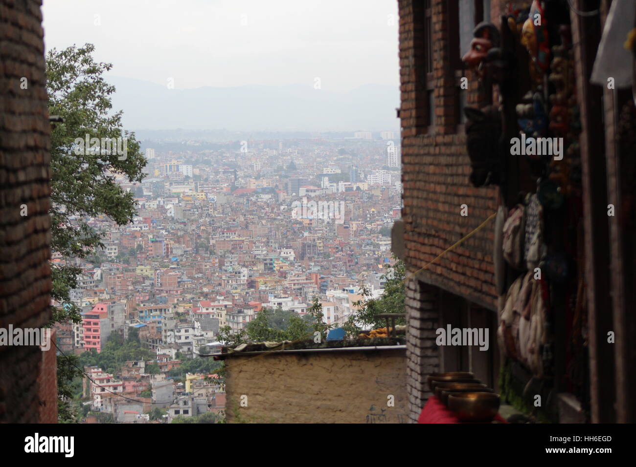 Pictures of Nepal,Monkey temple Stock Photo