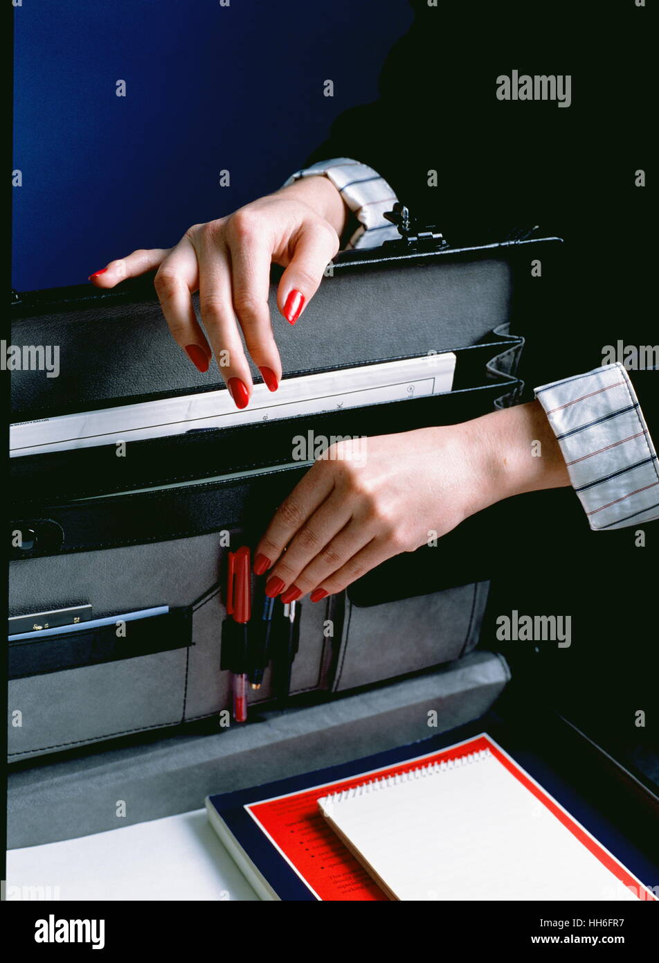 Corporate Executive Studio photography Briefcase Models hands Stock Photo