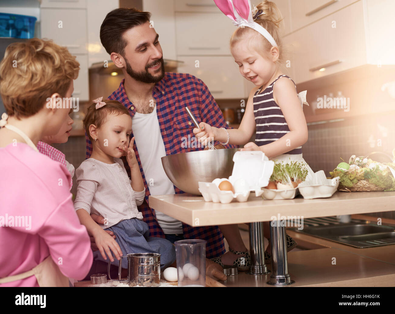 Spending time with family can be a great fun Stock Photo