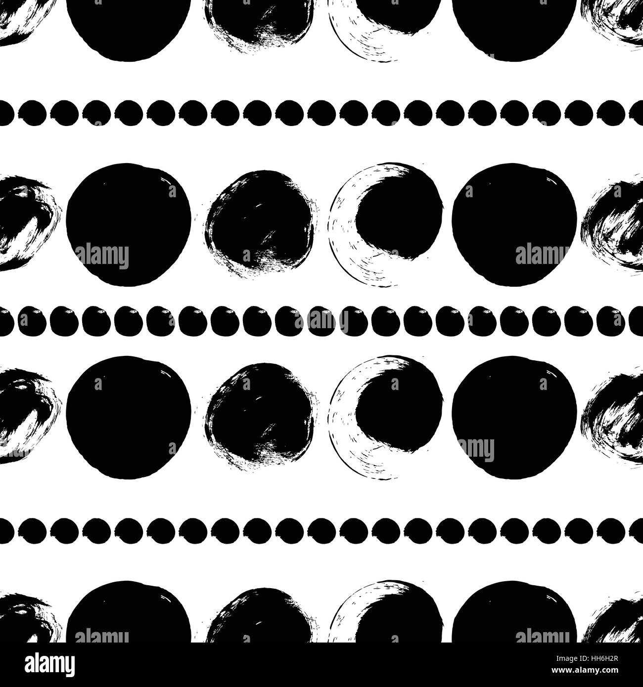 Seamless black and white pattern with circles Stock Vector Image & Art ...