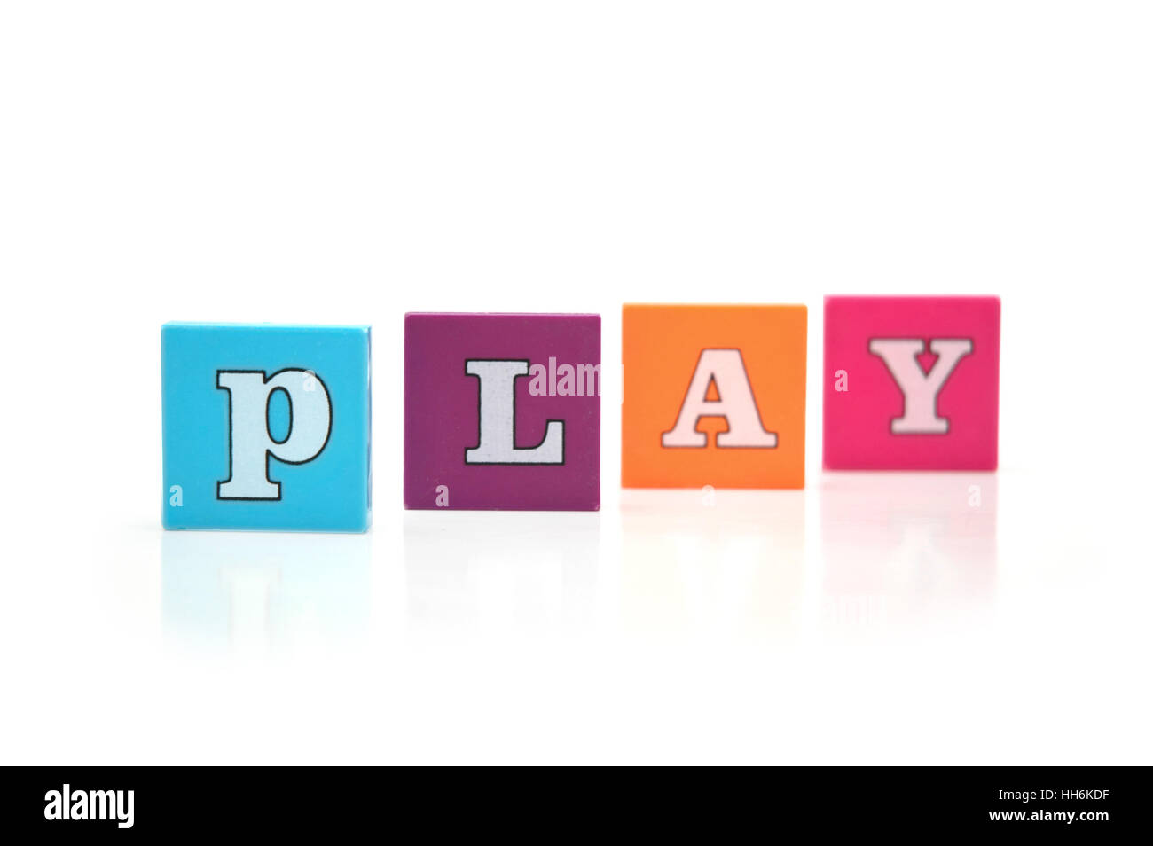The word "play" isolated on white Stock Photo Alamy