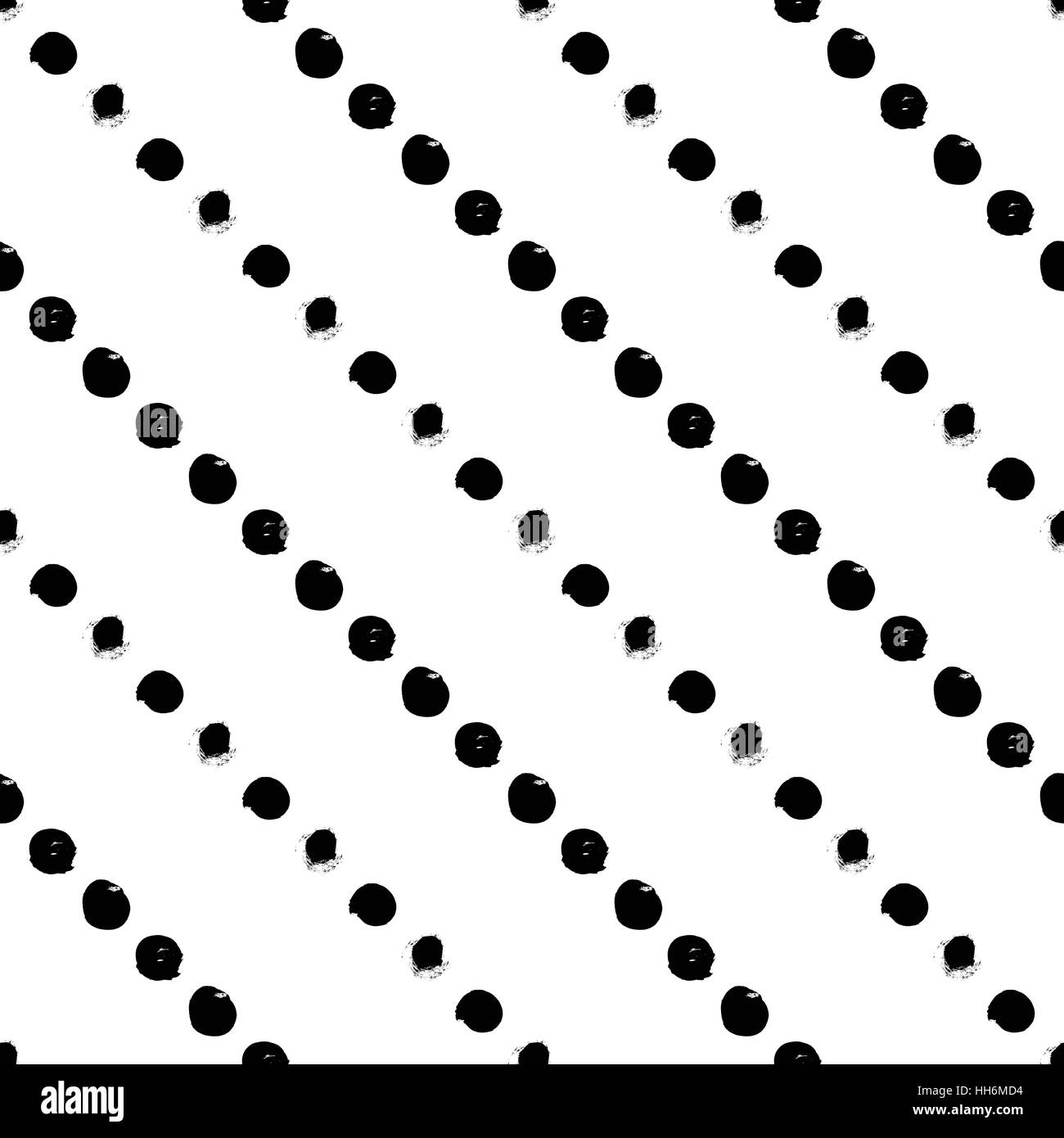 Seamless black and white pattern with abstract circles Stock Vector ...