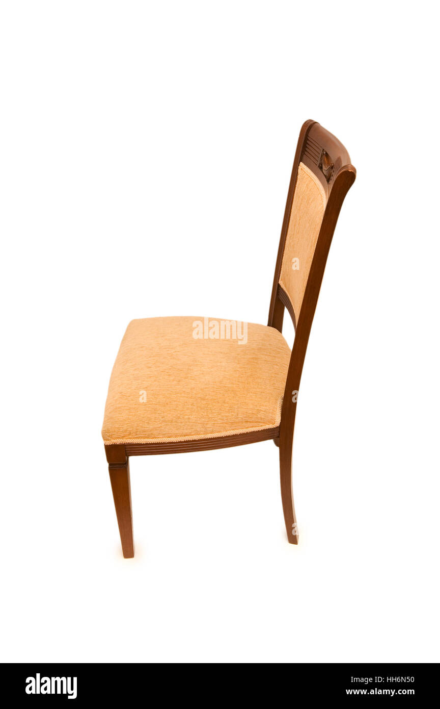Wooden chair isolated on the white background Stock Photo - Alamy