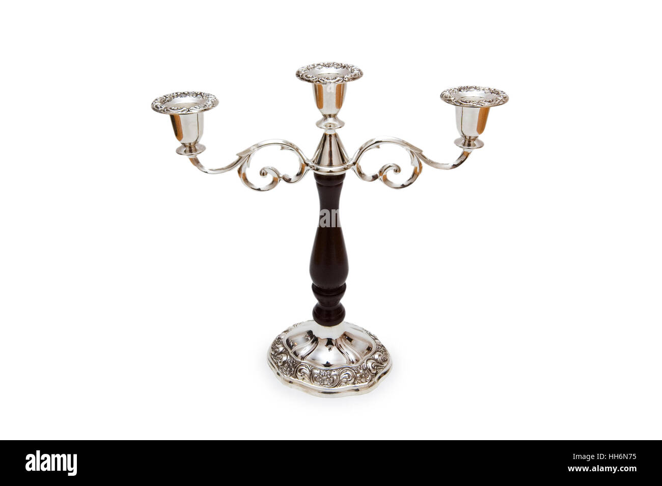 Candle holder isolated on the white background Stock Photo - Alamy