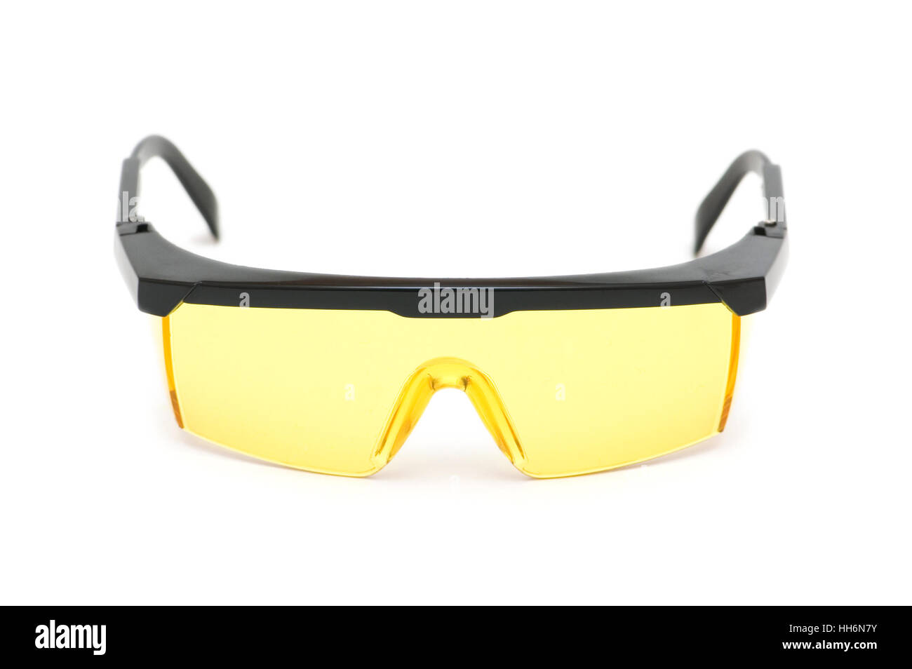 Yellow safety glasses isolated on the white background Stock Photo Alamy