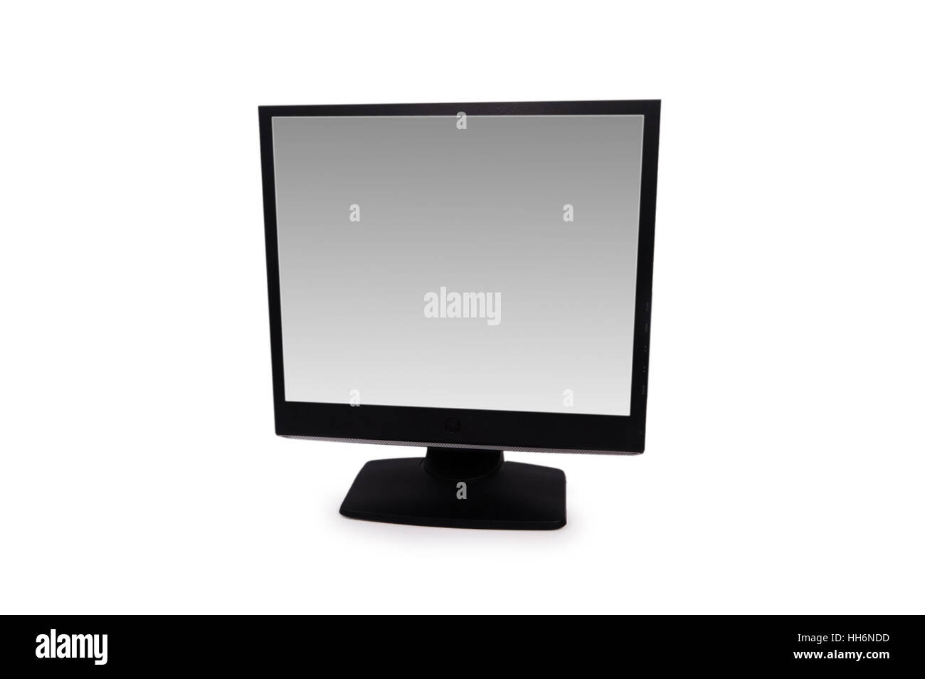 Black lcd monitor isolated on the white Stock Photo Alamy