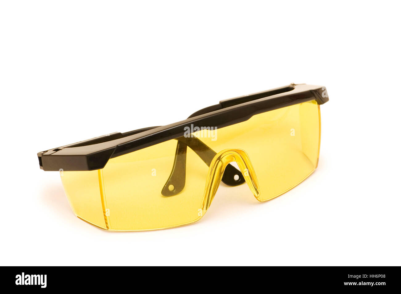 Yellow safety glasses isolated on the white background Stock Photo Alamy