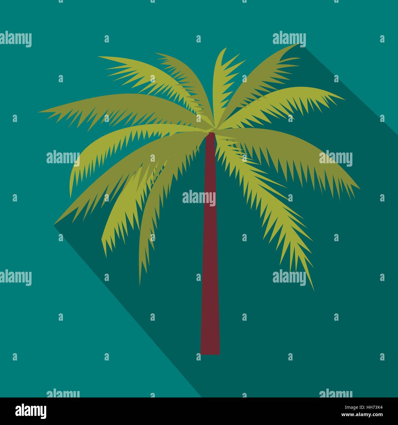 Coconut palm tree icon in flat style Stock Vector Image & Art - Alamy