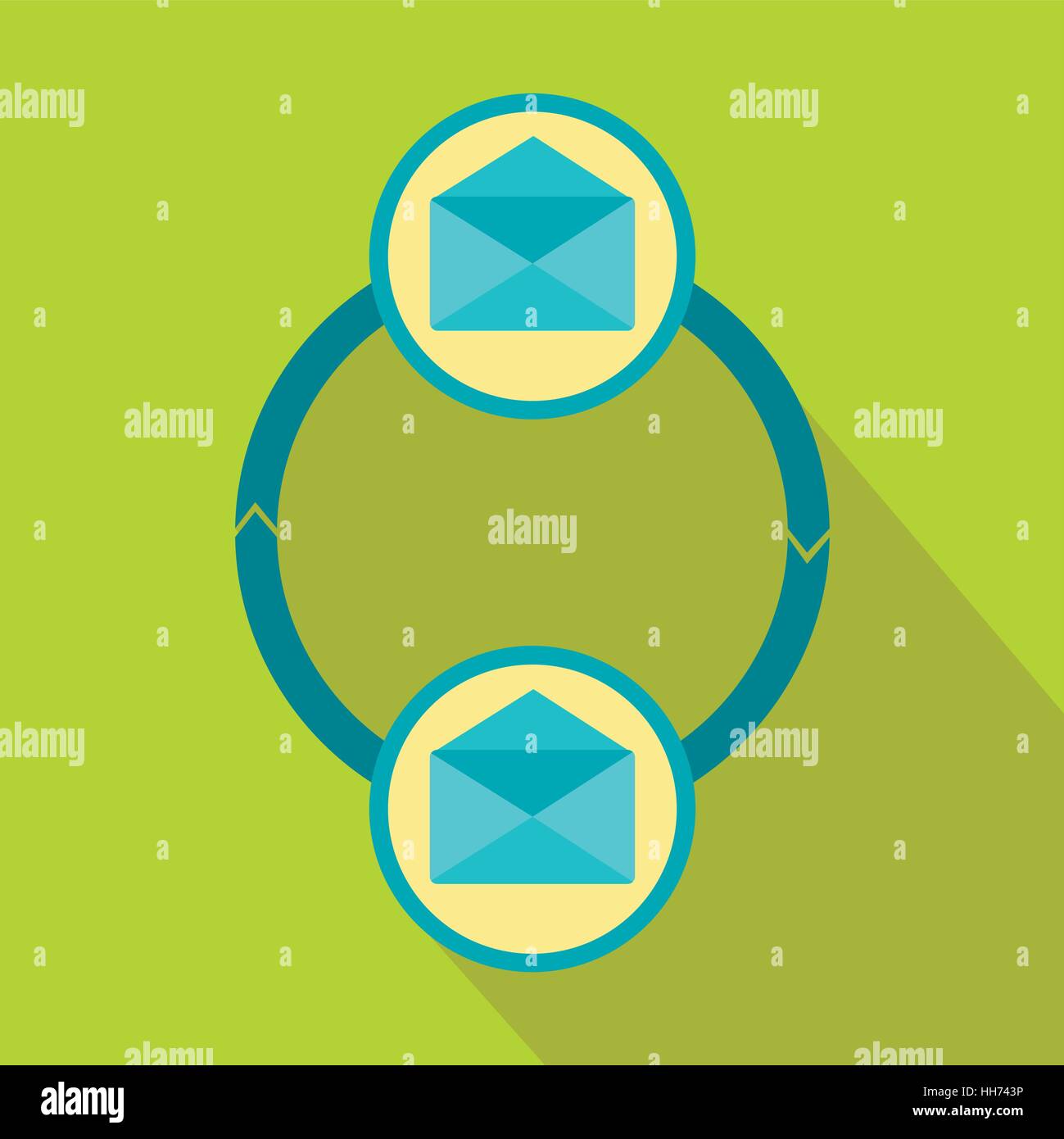 Synchronization messages icon, flat style Stock Vector Image & Art - Alamy