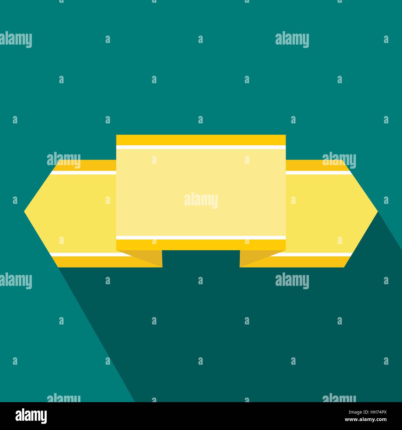 Yellow ribbon icon, flat style Stock Vector Image & Art - Alamy