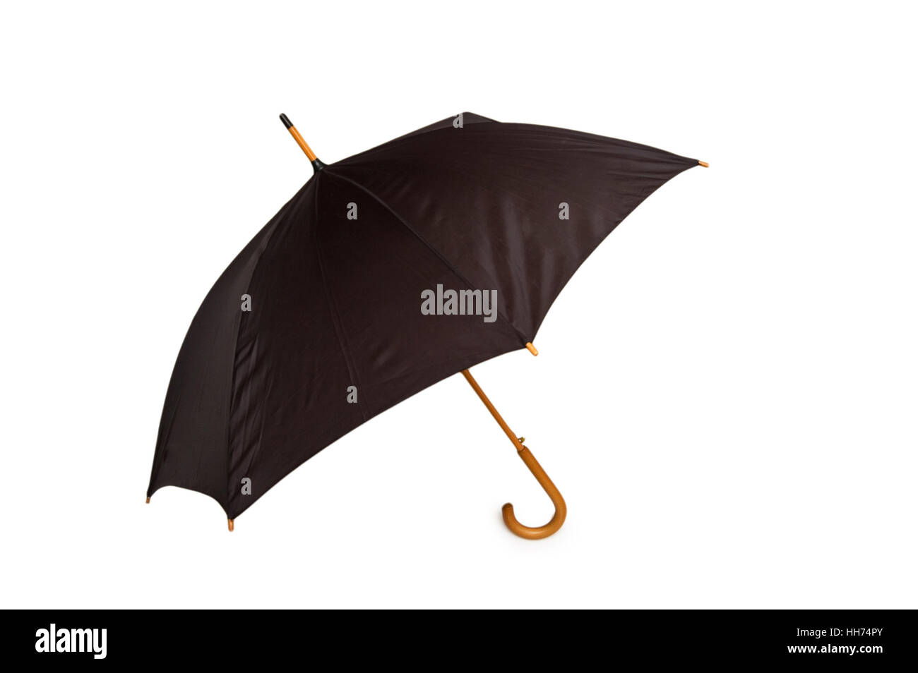 Black umbrella isolated on the white background Stock Photo - Alamy
