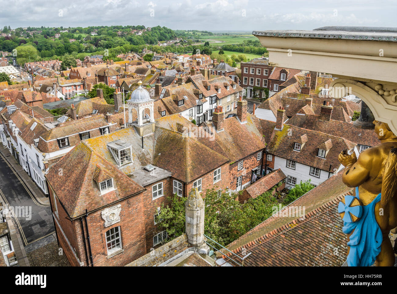 Historical town center of Rye, in East Sussex, England Stock Photo