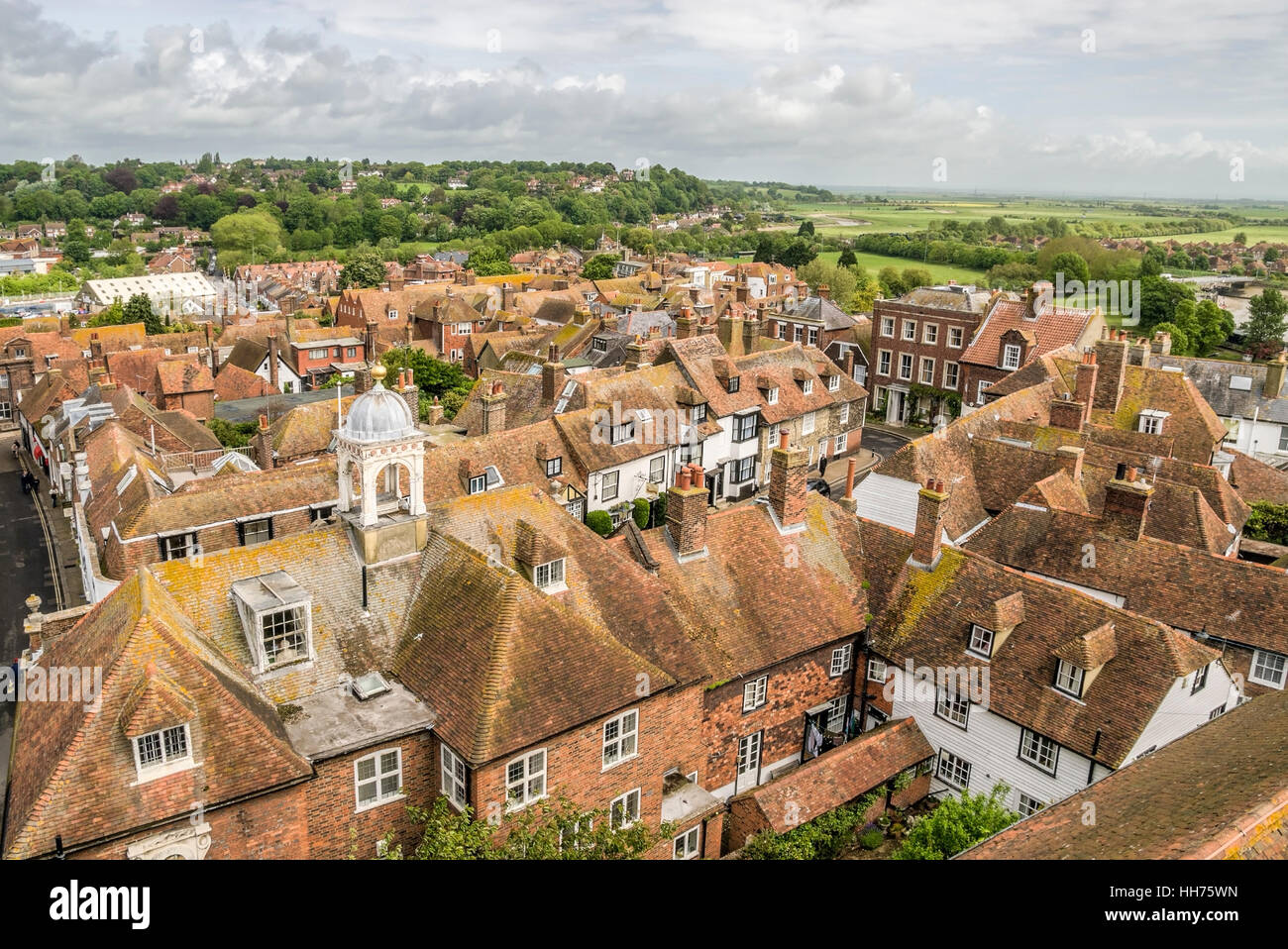 Historical town center of Rye, in East Sussex, England Stock Photo