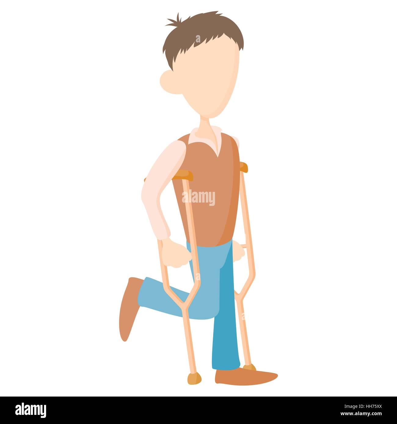 Person On Crutches Clipart