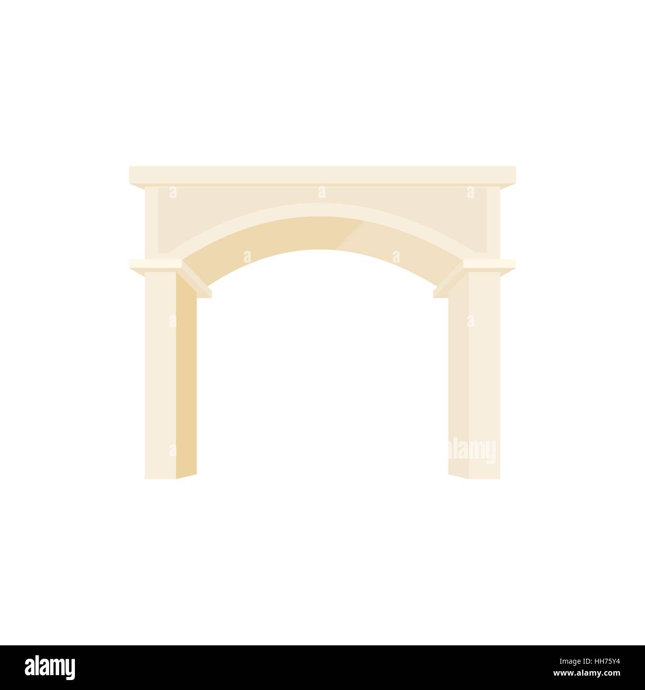 antique portal with columns icon, cartoon style Stock Vector