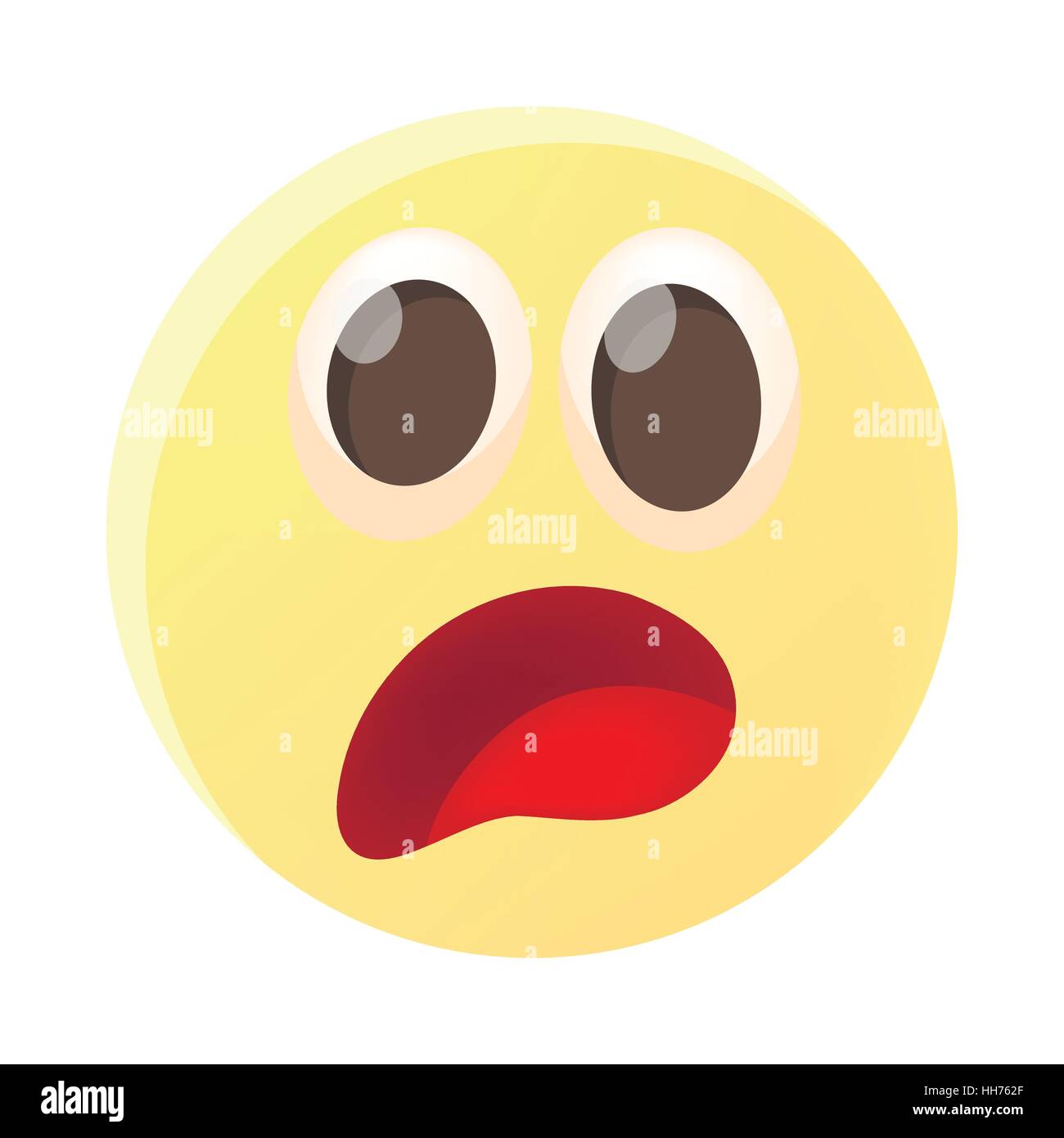 Image Details INH_18984_45153 - Terrified or frightened emoticon, emoji  with shocked facial expression isolated icon. Vector scared or surprised  smiley, afraid or horrified. Worried, unsure amazed emoticon with open  mouth, big eyes.