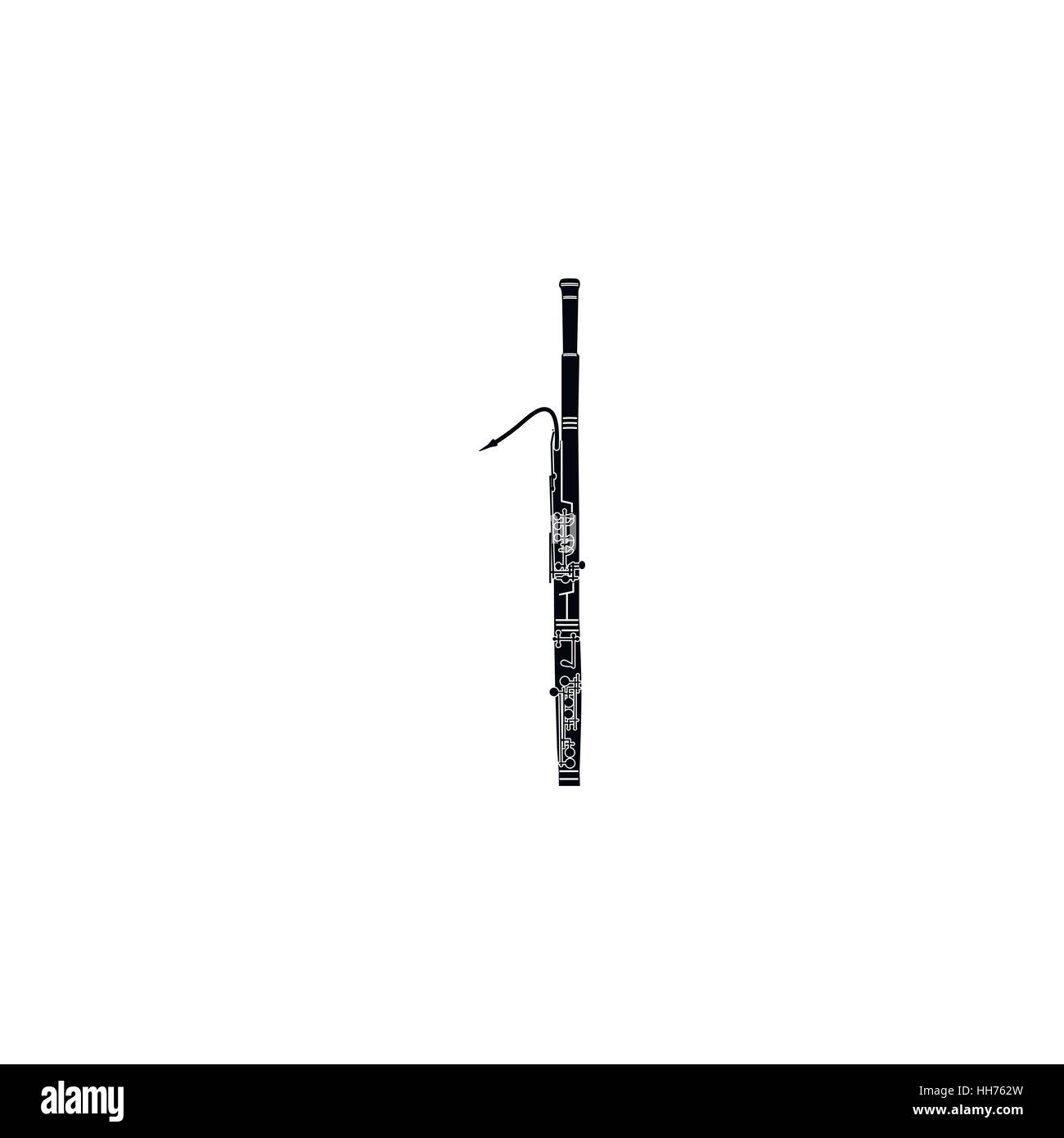 Bassoon icon, black simple style Stock Vector Image & Art Alamy