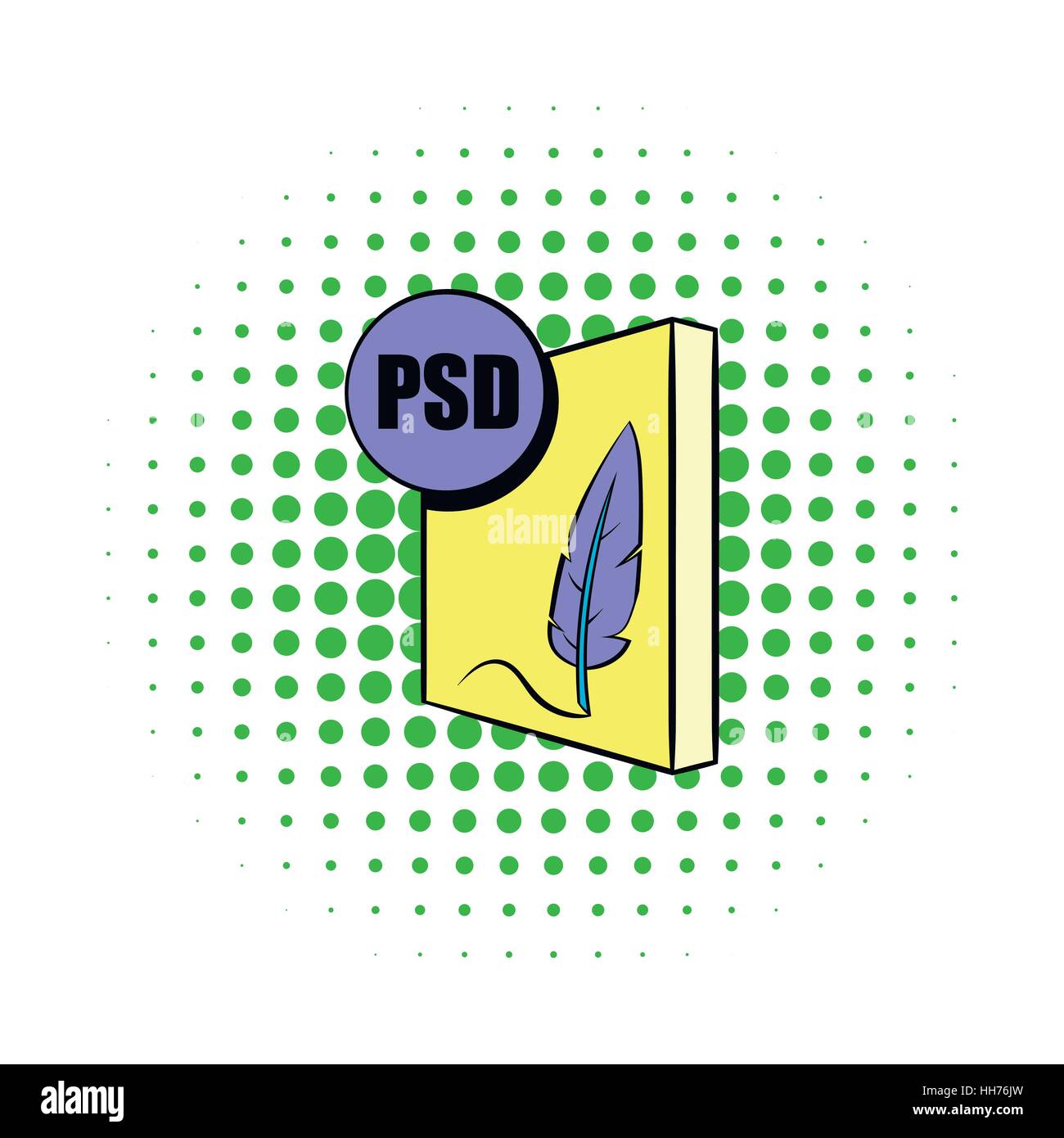 PSD file icon in comics style Stock Vector Image & Art - Alamy