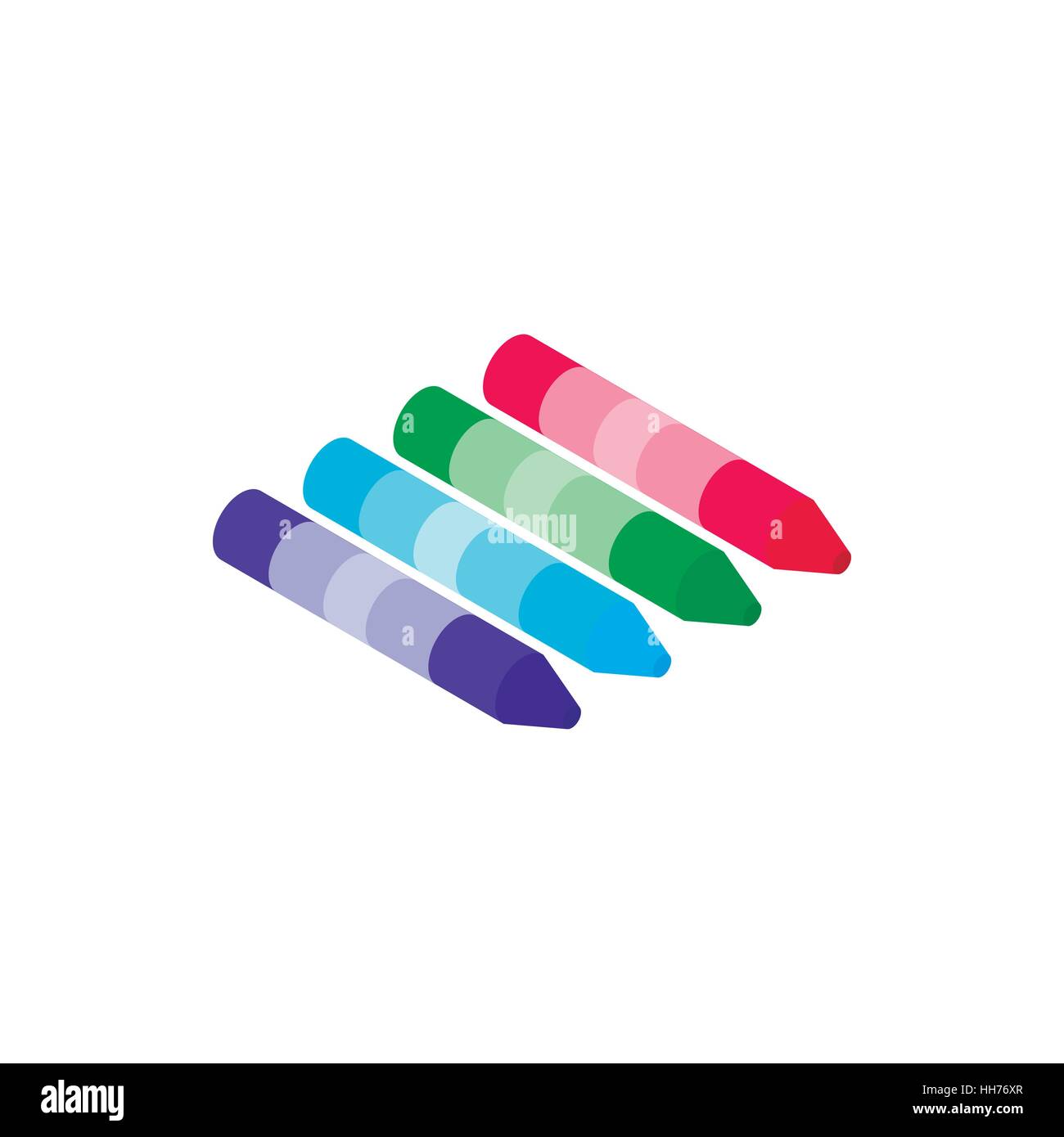 Crayons icon, isometric 3d style Stock Vector Image & Art Alamy