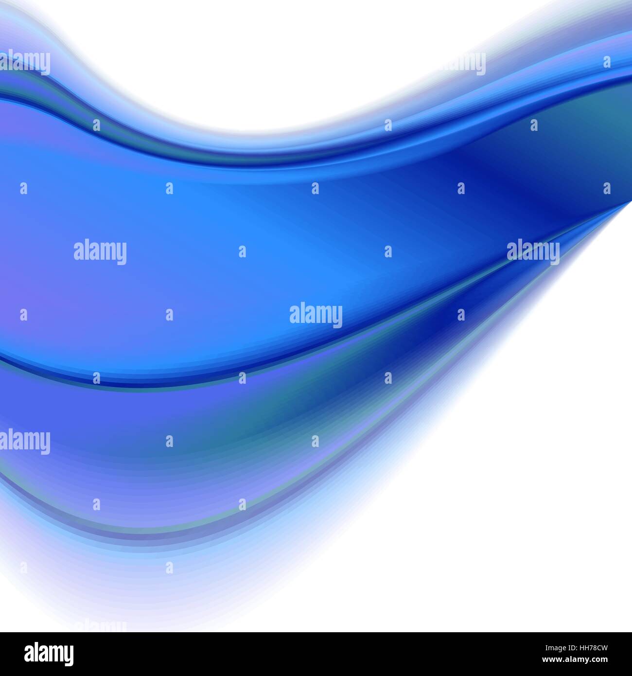 Blue abstract wavy background. Vector illustration Stock Vector Image