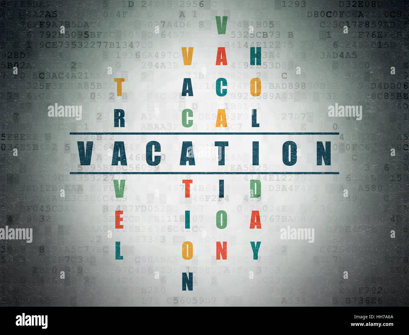 Travel concept Vacation in Crossword Puzzle Stock Photo Alamy