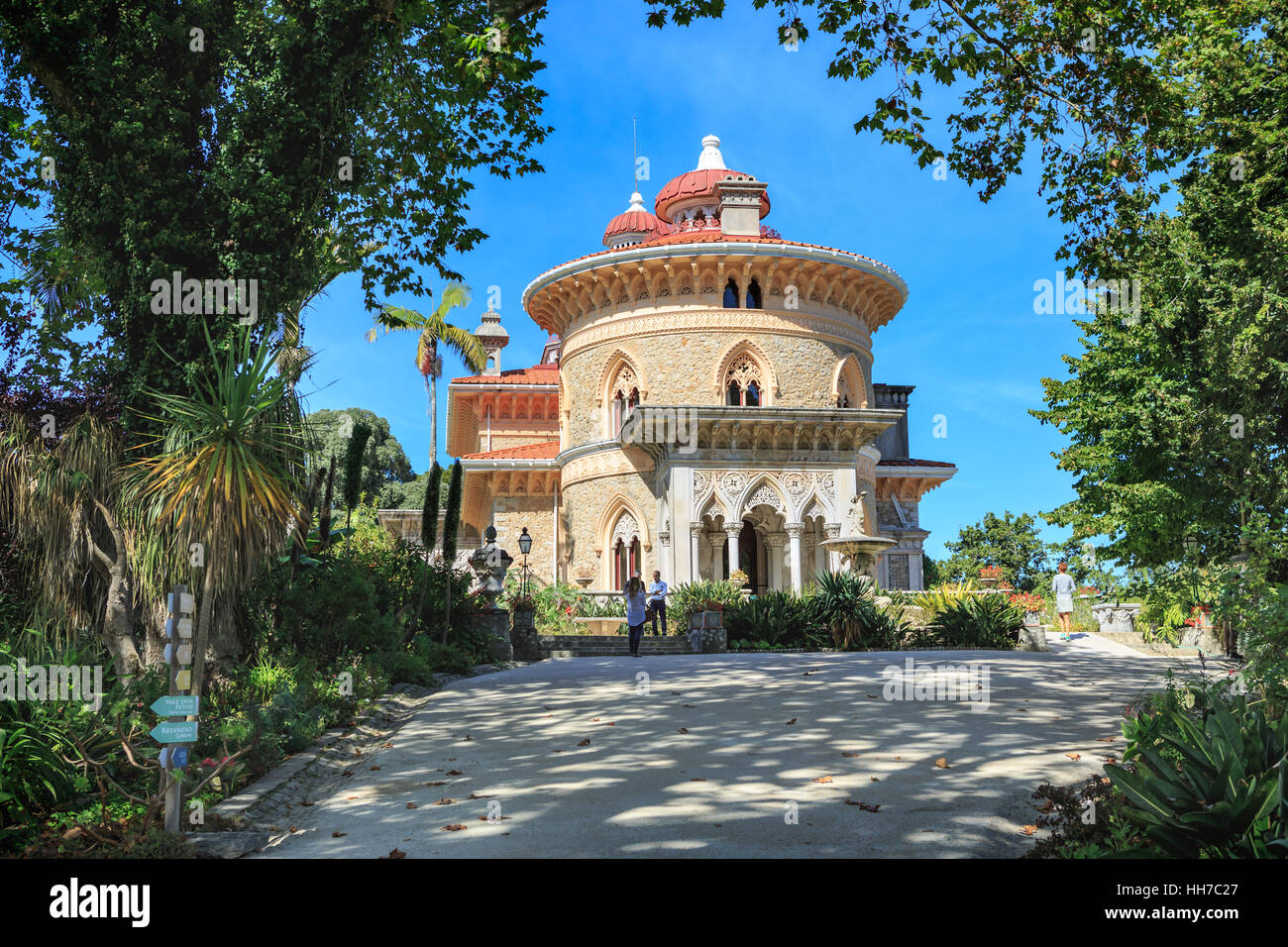 SINTRA, PORTUGAL - CIRCA OCTOBER, 2016:  The Park and Palace of Monserrate in Sintra, Portugal Stock Photo