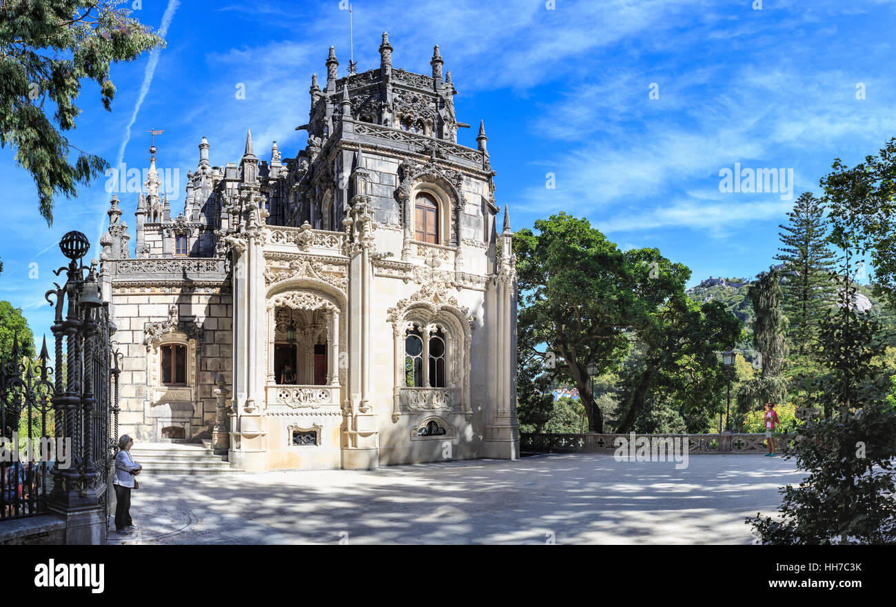 SINTRA, PORTUGAL - CIRCA OCTOBER, 2016:  The Quinta da Regaleira residence in Sintra, Portugal Stock Photo