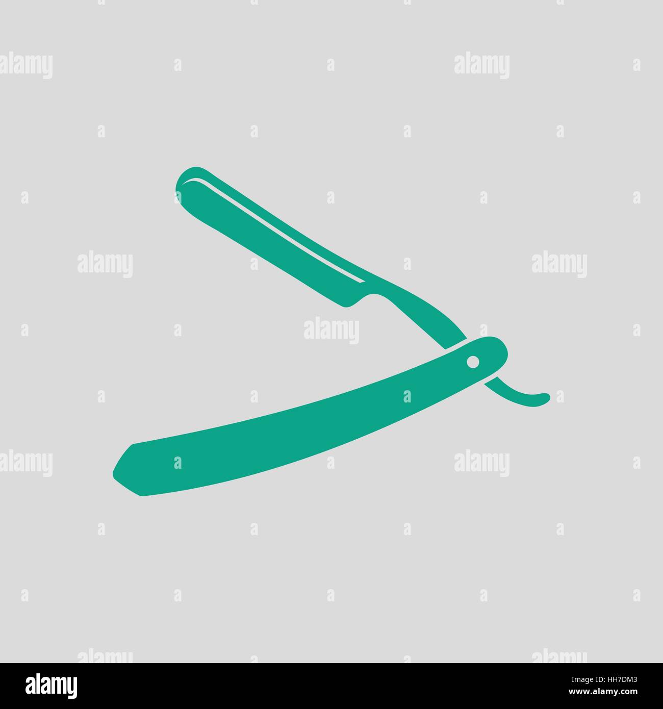 Razor icon. Gray background with green. Vector illustration Stock ...