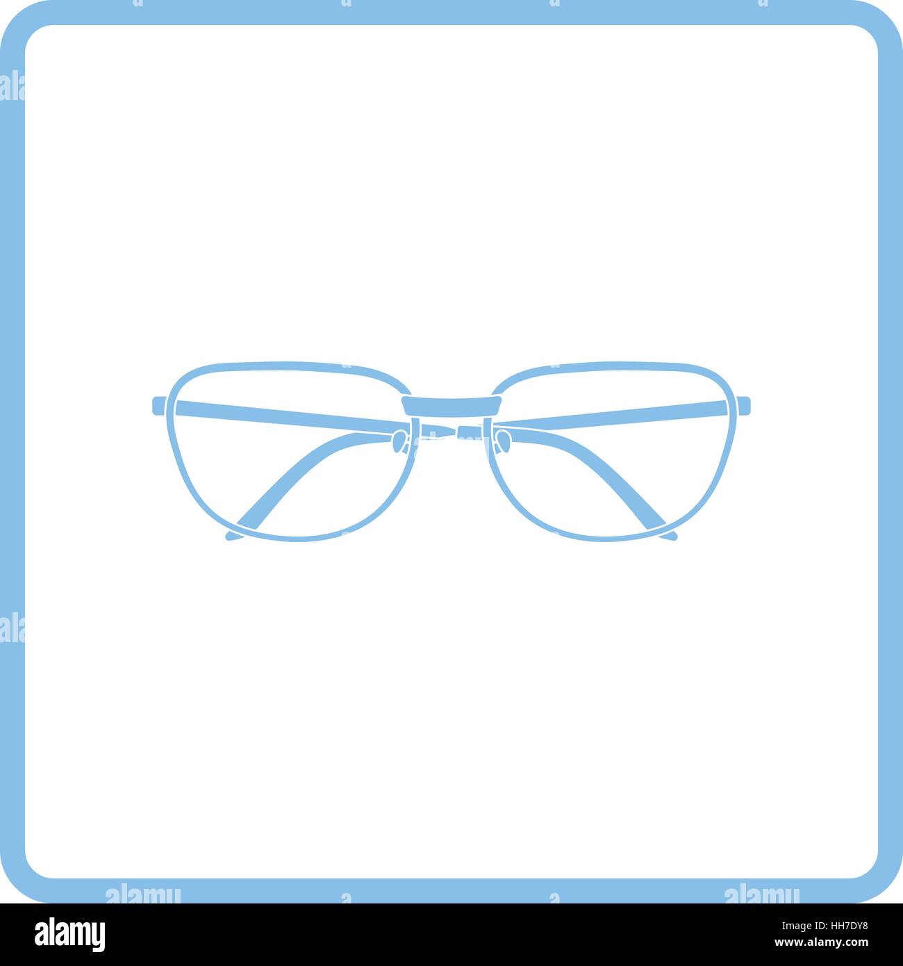 Glasses icon. Blue frame design. Vector illustration Stock Vector Image ...