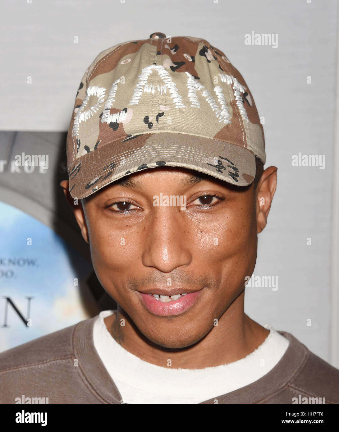 PHARRELL WILLIAMS  US singer in January 2017. Photo Jeffrey Mayer Stock Photo