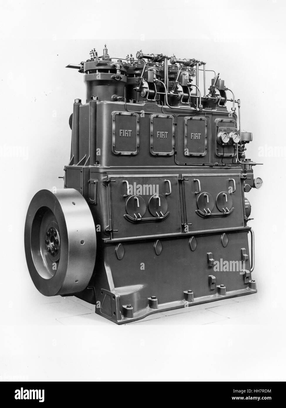 1930 - 40. Fiat - Ansaldo machine. Motors components. Stock Photo