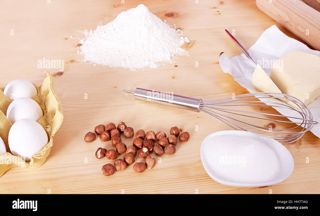 Baking ingredients for cookies stock photo alamy