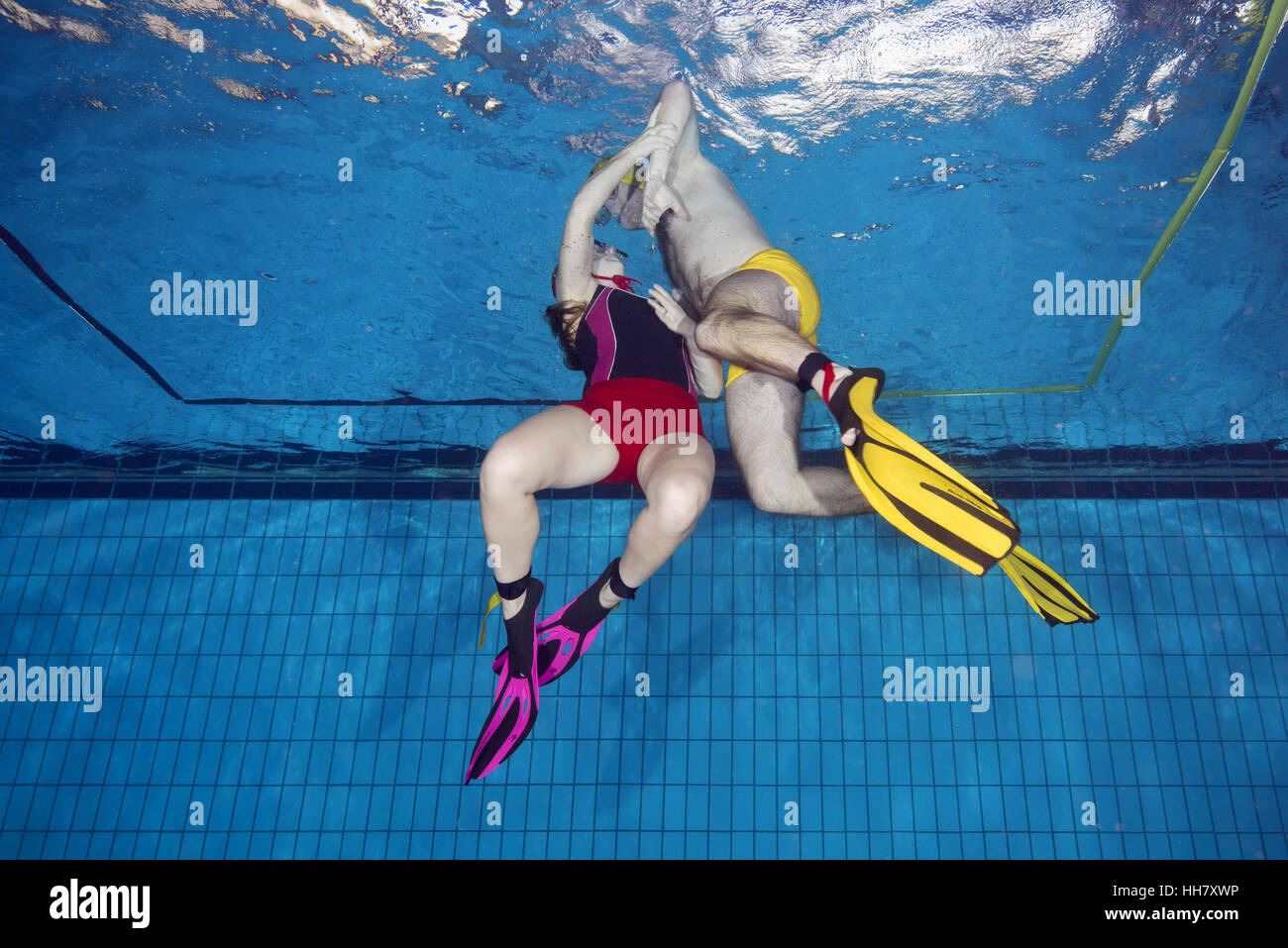 Nikolaev, Ukraine. 15th Jan, 2017. Aquathlon (underwater wrestling