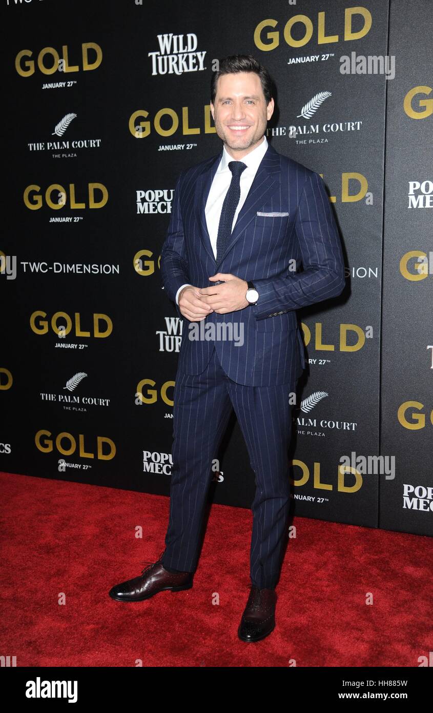 New York, NY, USA. 17th Jan, 2017. Edgar Ramirez at arrivals for GOLD Premiere, AMC Loews Lincoln Square, New York, NY January 17, 2017. Credit: Kristin Callahan/Everett Collection/Alamy Live News Stock Photo