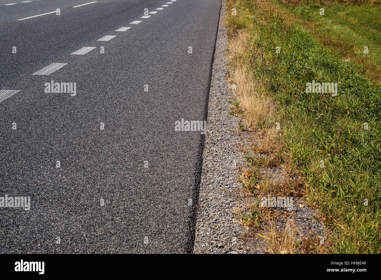 New perfect road details. Good quality road building concept. Stock Photo