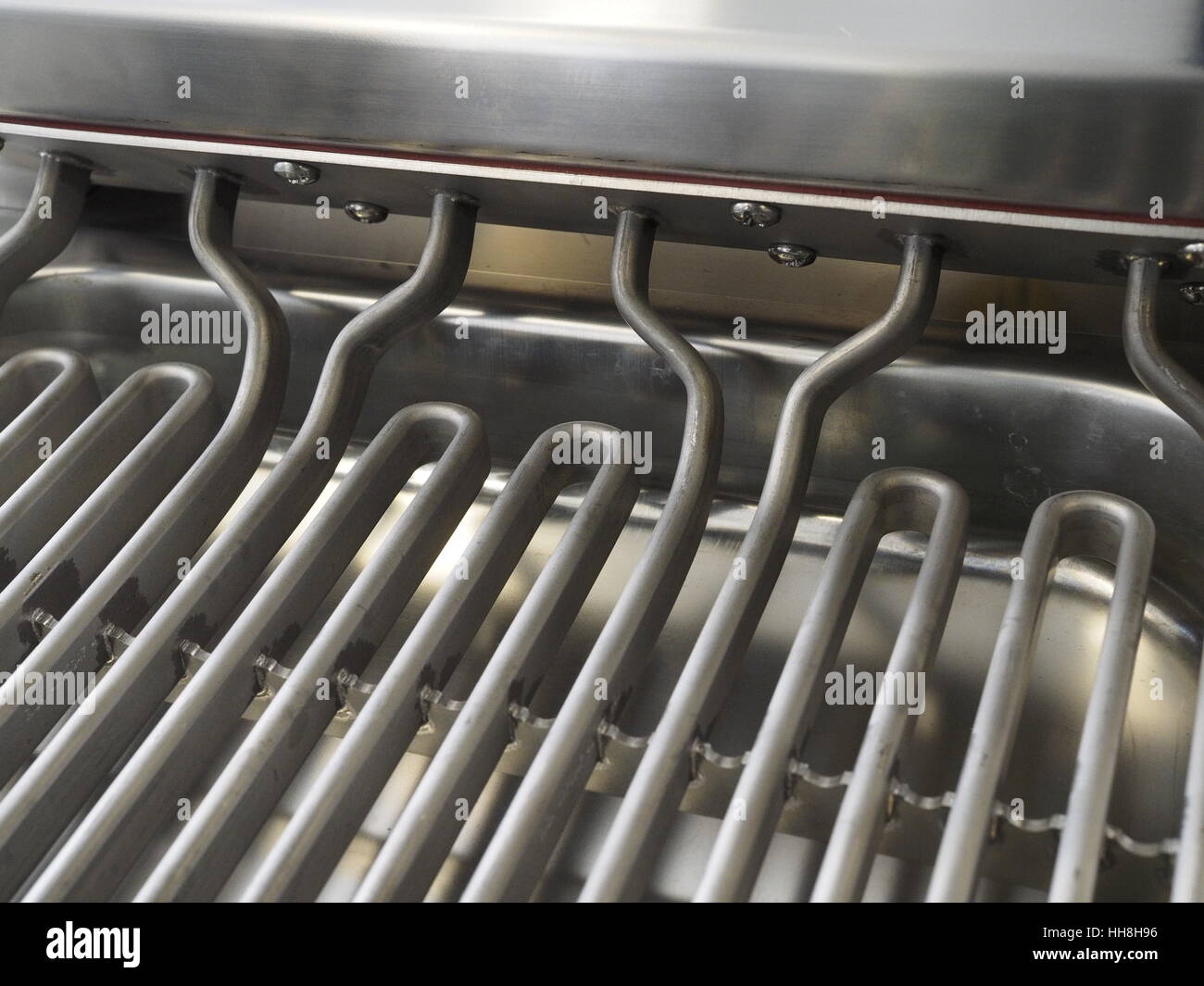 Industrial kitchen appliances for industrial kitchens; fryer detail, electric heater element Stock Photo