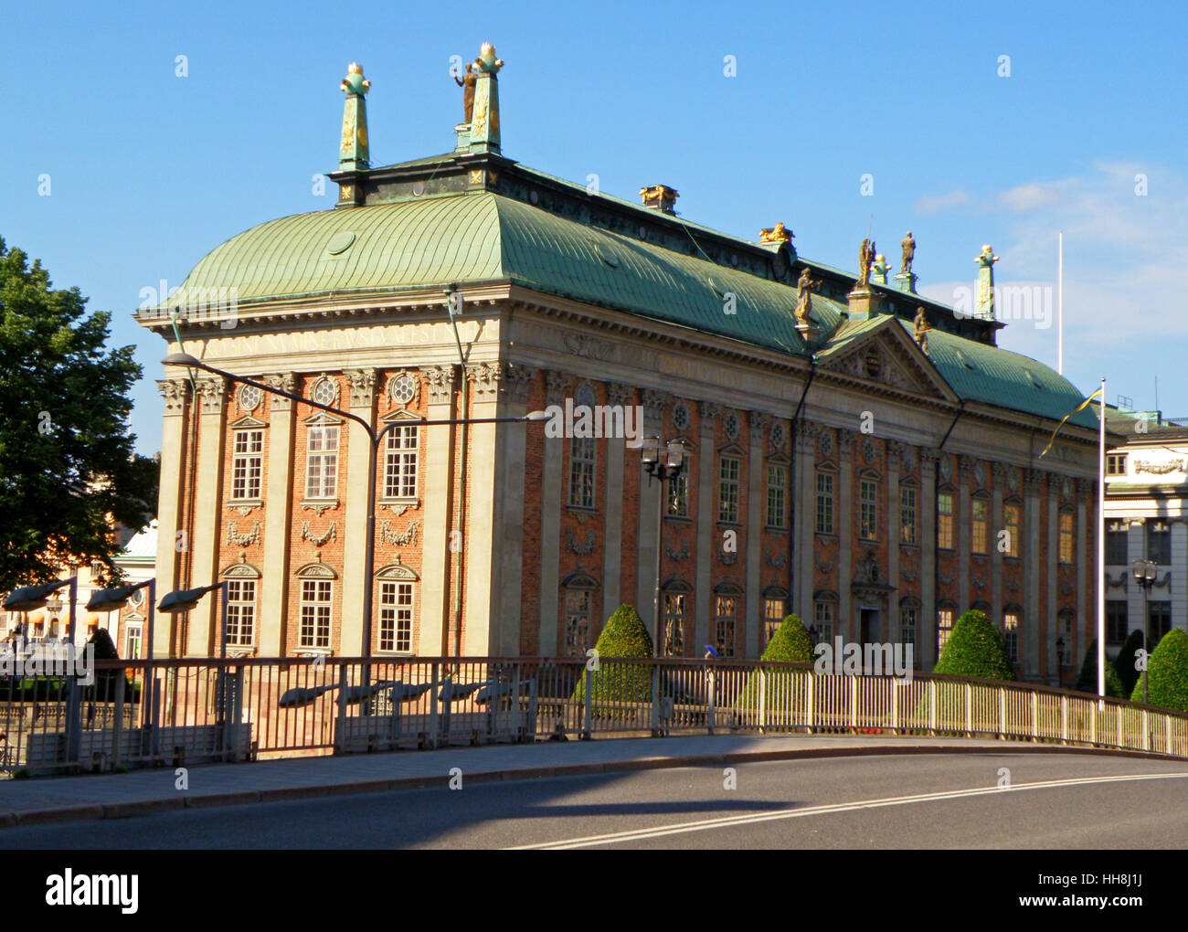 Beautiful vintage architecture in Stockholm city center, Sweden Stock Photo