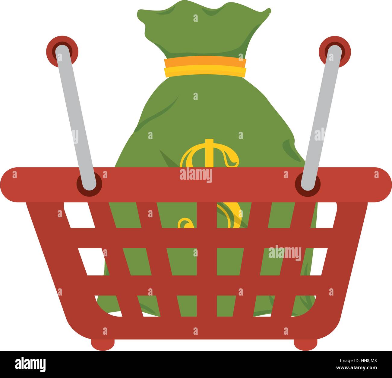 basket shopping commercial icon vector illustration design Stock Vector ...