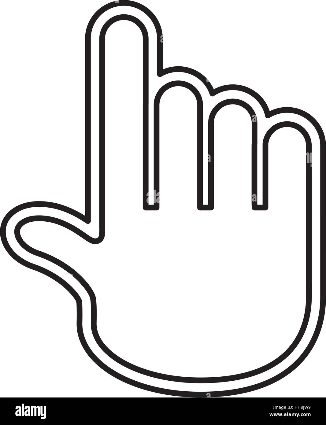 hand pointer cursor icon vector illustration design Stock Vector Image ...