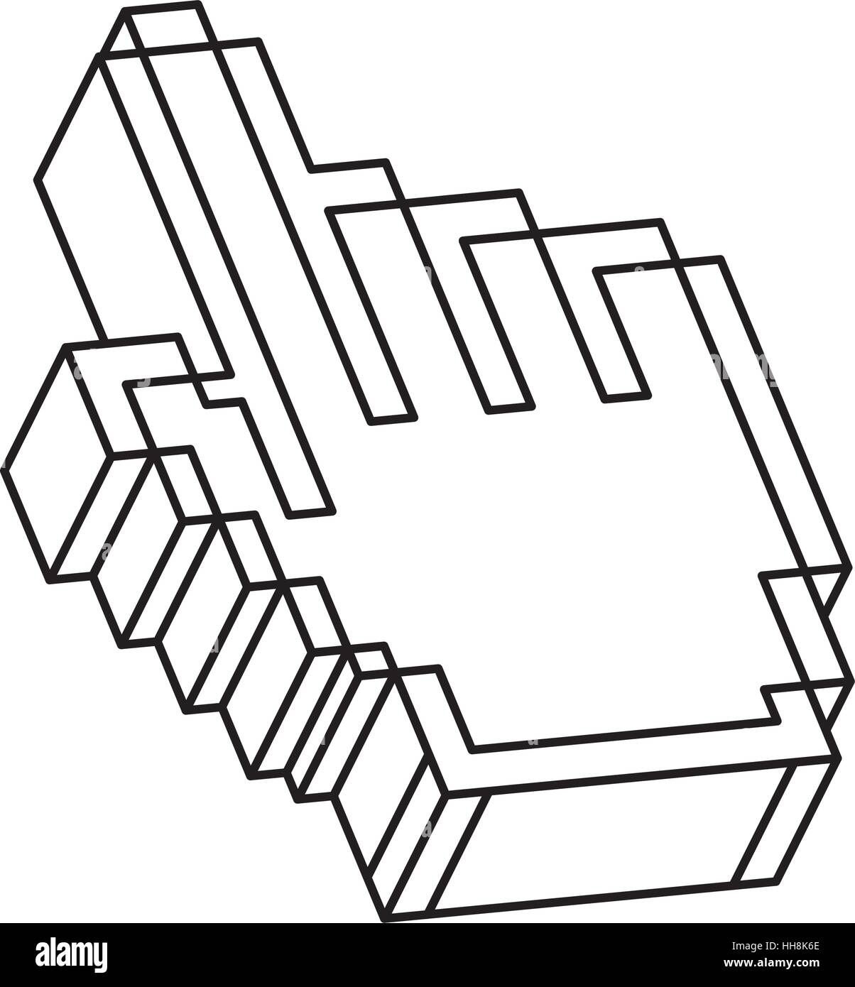 hand pointer cursor icon vector illustration design Stock Vector Image ...