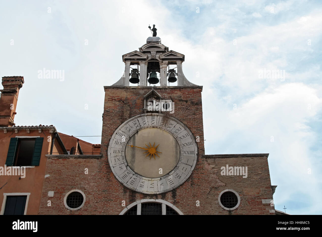 Ancient astrology clock. Ancient astronomy clock. Stock Photo